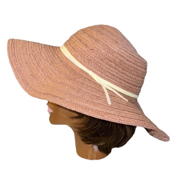 LC Lauren Conrad Wide Brim Floppy Straw Sun Hat - Picture 2 of 6